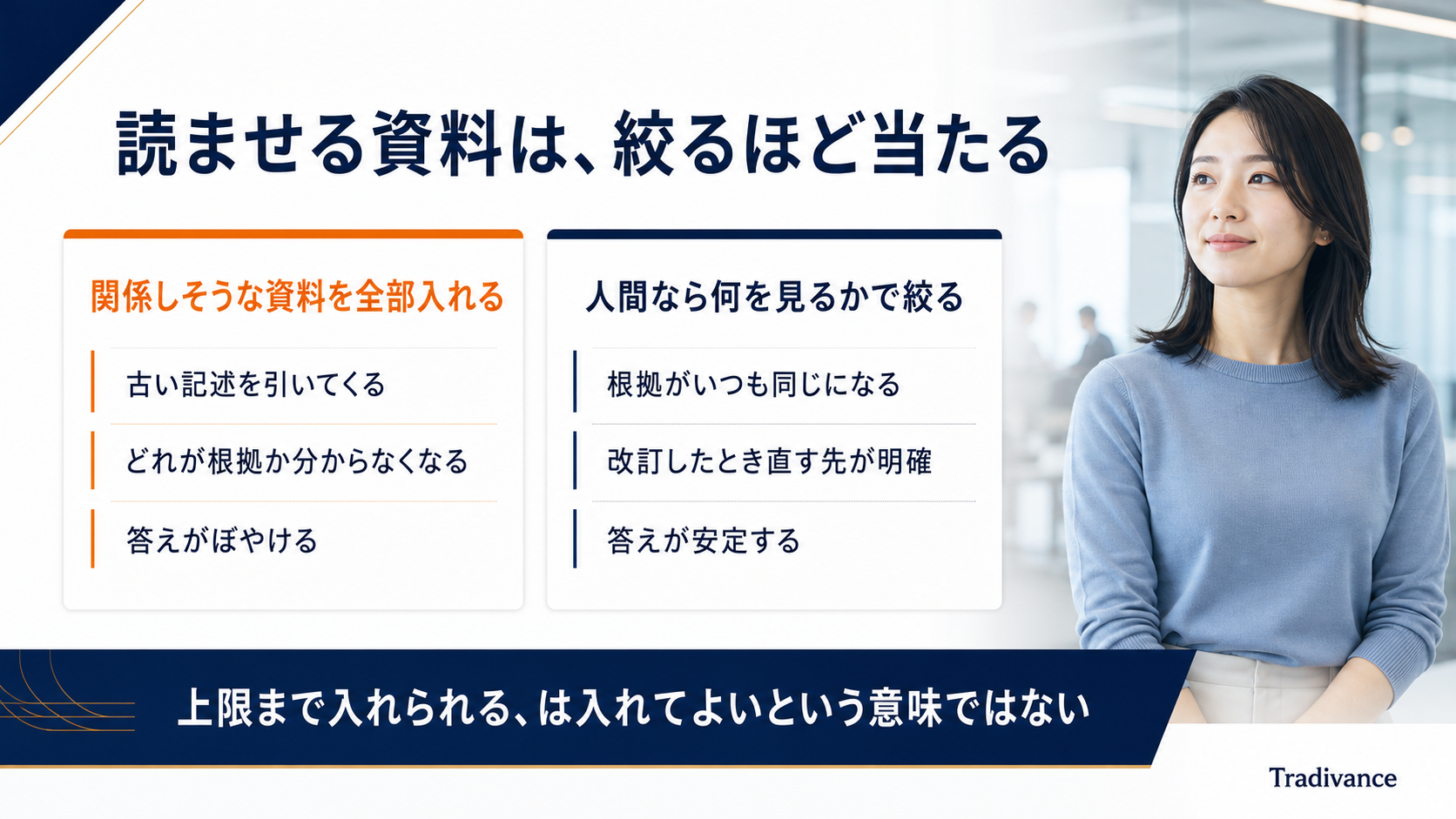読ませる資料は絞るほど当たる